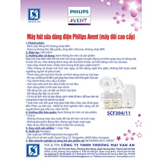 Philips Avent máy hút sữa điện đôi SCF394/11