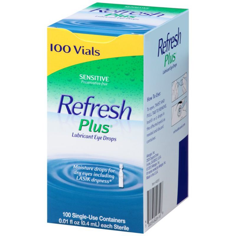 [Date 2/2023] Nước nhỏ mắt, nước mắt nhân tạo Refresh Plus Lubricant Eye Drops