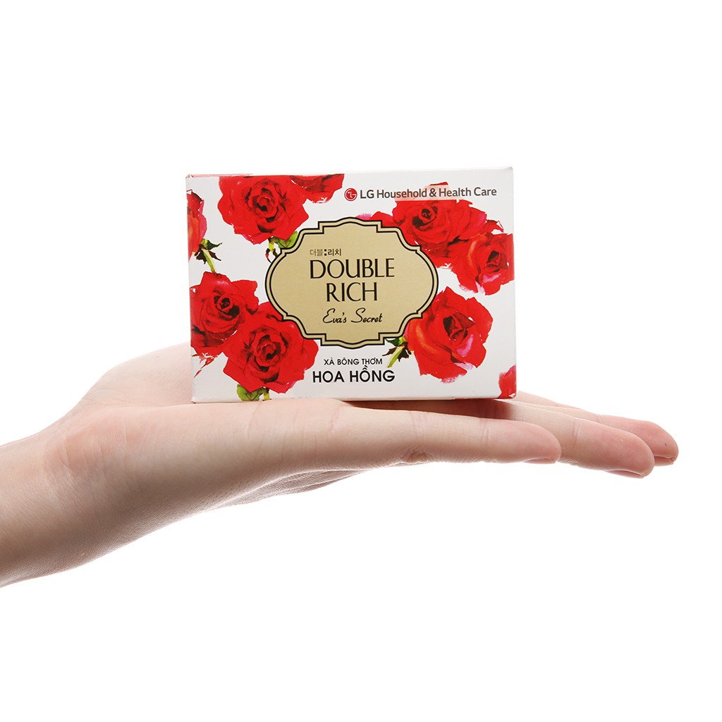 Xà bông cục Double Rich 90g hương hoa cực thơm