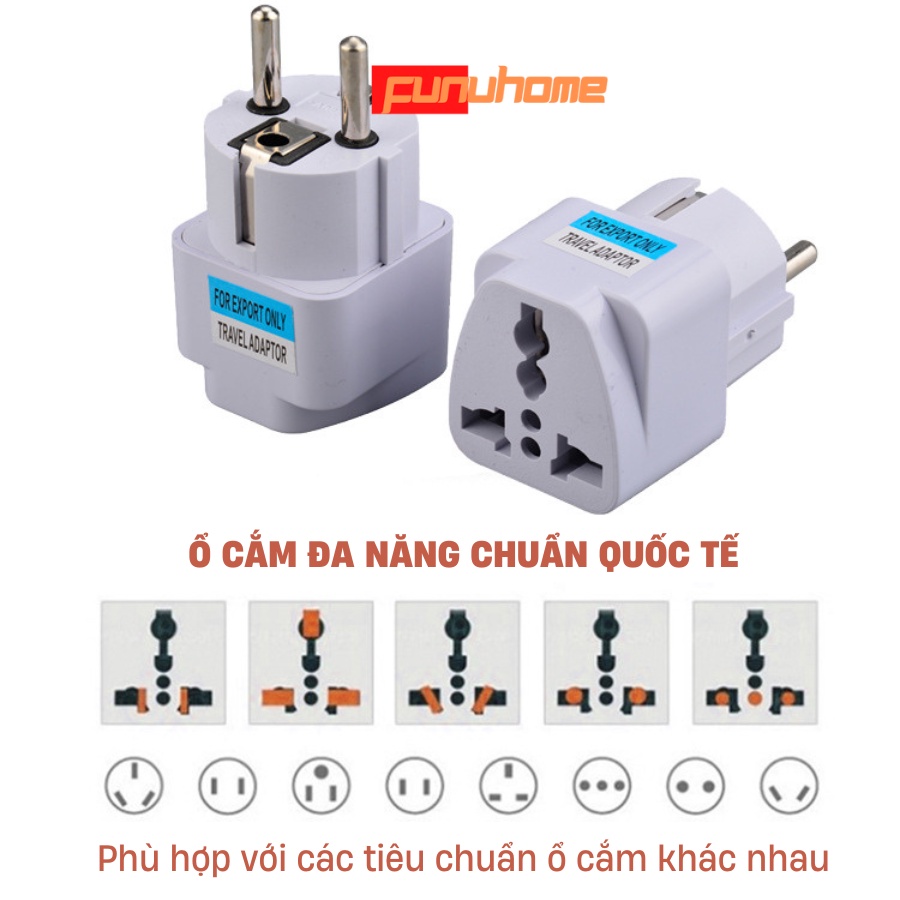 Phích cắm chuyển đổi từ 3 chấu sang 2 chấu
