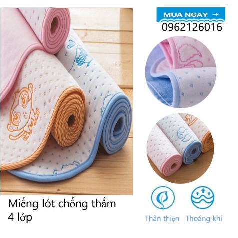 miếng lót chống thấm 4 lớp cho bé mẫu đẹp mới về