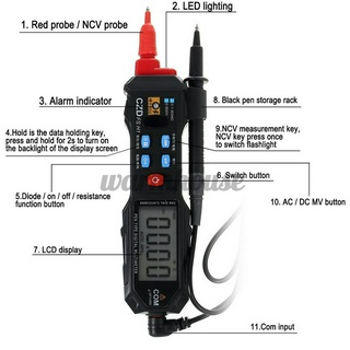 Universal Digital Multimeter Pen Voltage Electric Meter Resistance Diode Tester