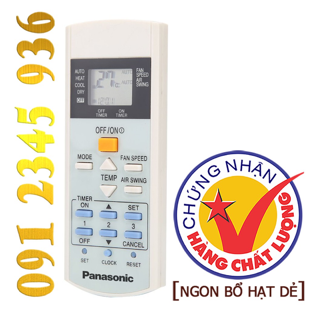 Remote Điều khiển Điều hòa Máy lạnh Panasonic "HÀNG ĐẸP" cho điều hòa "Cơ" + 1 chiều. (Mẫu số 2)