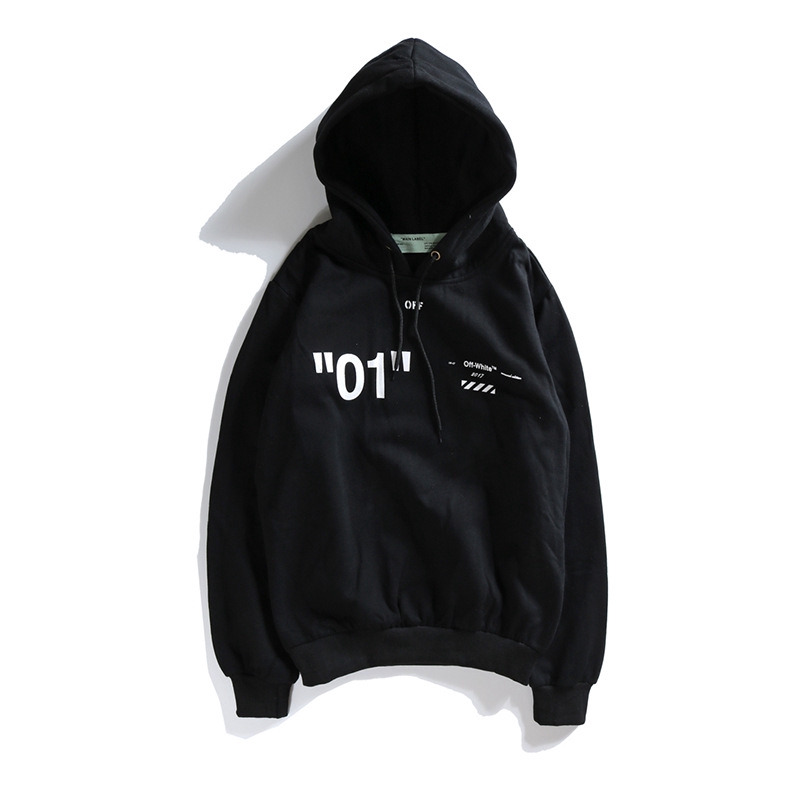 Áo Hoodie Giảm Xóc Màu Trắng / Xám 18ss Ow Cho Tất Cả Các Loại Xe Hơi 01