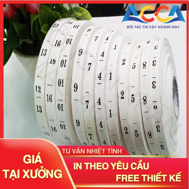 [GIÁ SỐC]_CUỘN MÁC VẢI GIẤY IN SIZE CHỮ 100M_ SIZE TỪ XS-3XL 1-20_XƯỞNG IN NHÃN MÁC ACCA _ IN NHÃN MÁC QUẦN ÁO