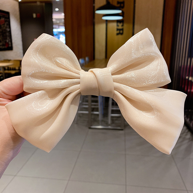 Kẹp Tóc Hình Nơ Vải Satin Xinh Xắn Cho Bạn Gái