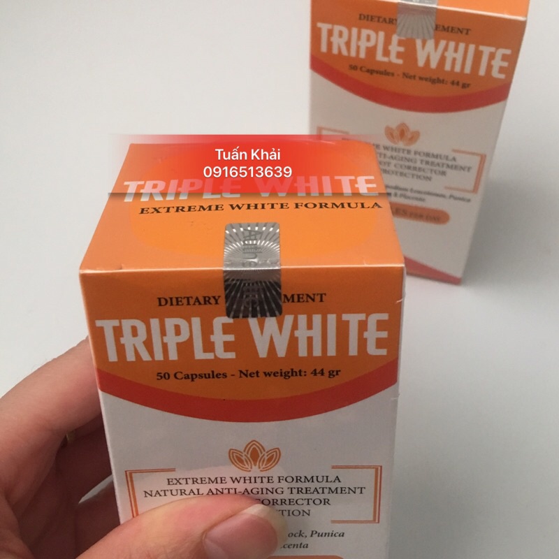 [ Chính Hãng ] Viên Uống Triple White | Viên Uống Glutathione 1200mg - 50 viên