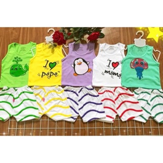 Set 5 bộ sát nách cho bé trai bé gái