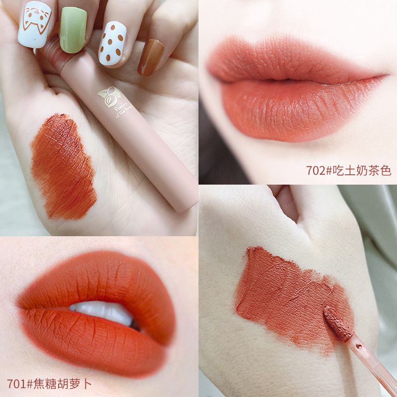 [Hàng mới về] Son Kem Trang Điểm Màu Nhung Mềm Mịn Dễ Tẩy Trang Wodwod