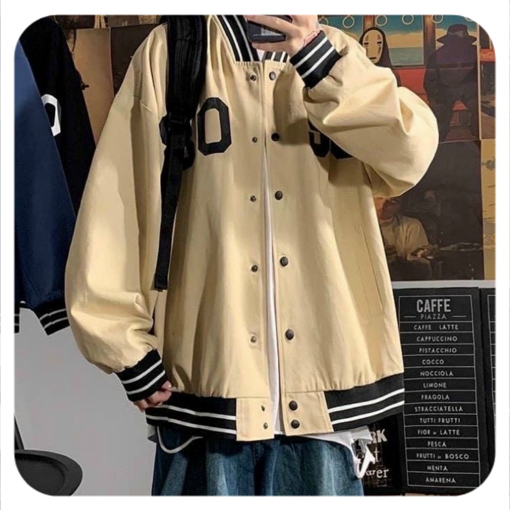 Áo khoác bomber, áo khoác nỉ nam nữ unisex dáng rộng phong cách ulzzang hàng loại 1 EQ | BigBuy360 - bigbuy360.vn