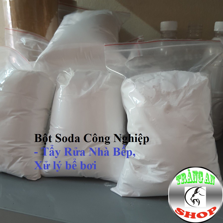 Bột Soda Công Nghiệp 1kg Tẩy Rửa Tăng pH Cho Nước, Sử Dụng trong Dệt Nhuộm