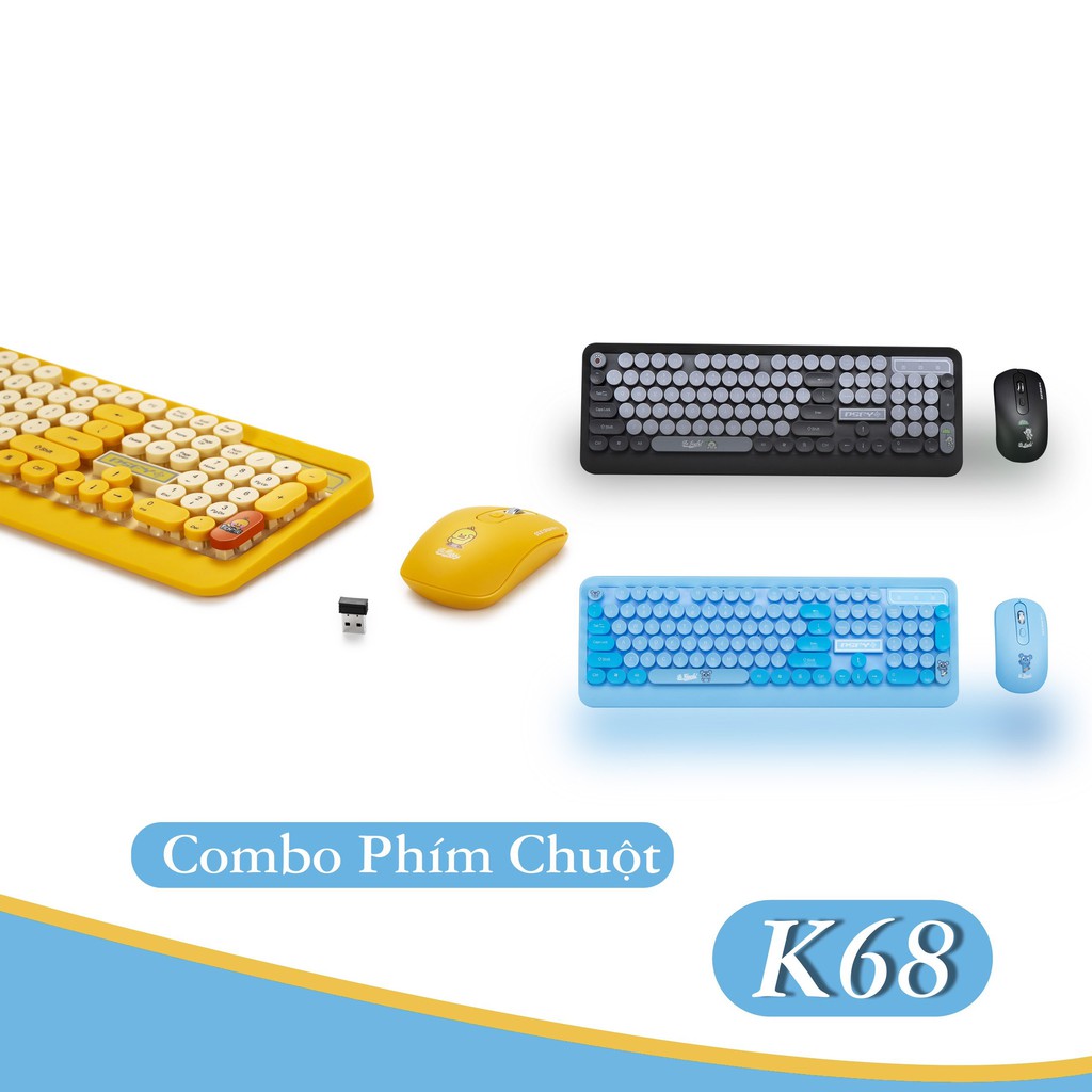 Combo Phím Chuột Không Dây PSPY K68