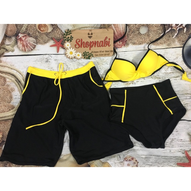 Set bikini cặp nam nữ