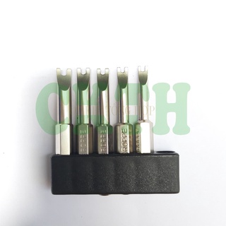 Mũi vít chữ U. Bộ 5 mũi vít chữ U hãng BROPPE dài 50mm chuôi lục giác cao cấp cho khoan máy bắn vít