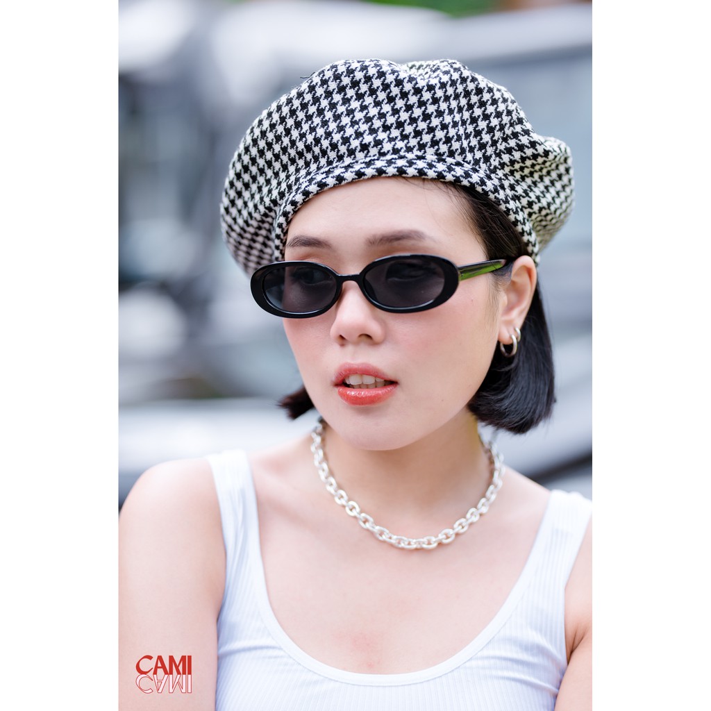 [Hàng có sẵn] Kính mát oval phong cách Retro (Đủ màu lựa chọn)