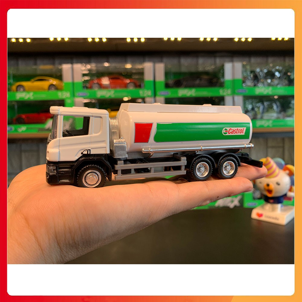 Mô hình hợp kim xe tải chở dầu SCANIA tỉ lệ 1:64