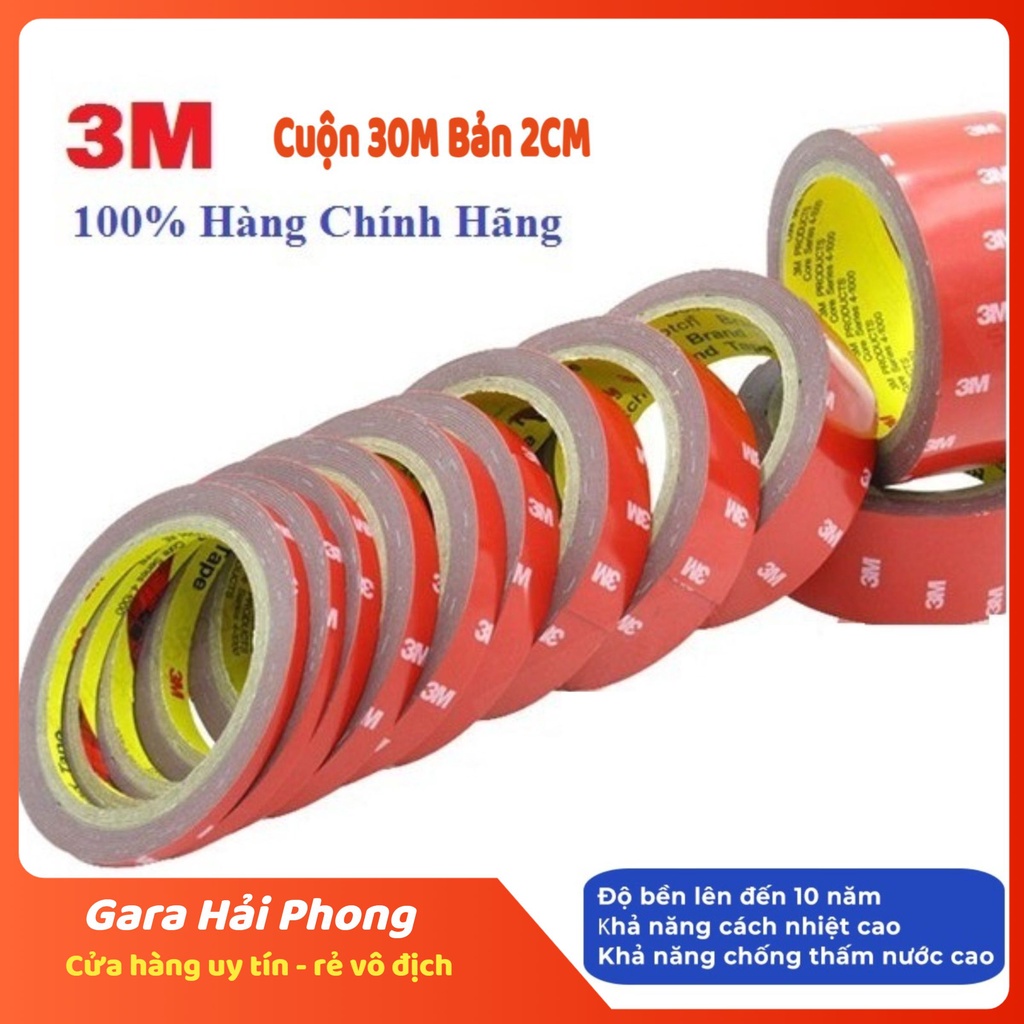 Băng Keo 2 Mặt Cường Lực 3M 4229P (Cuộn dài 30m)  siêu dính