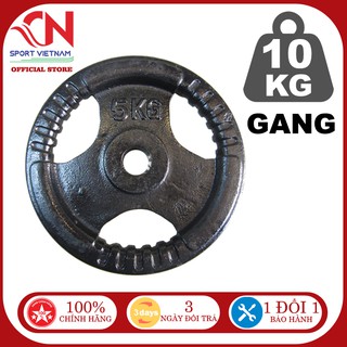 [Có video] Bánh tạ gang 10kg giá rẻ phi 20