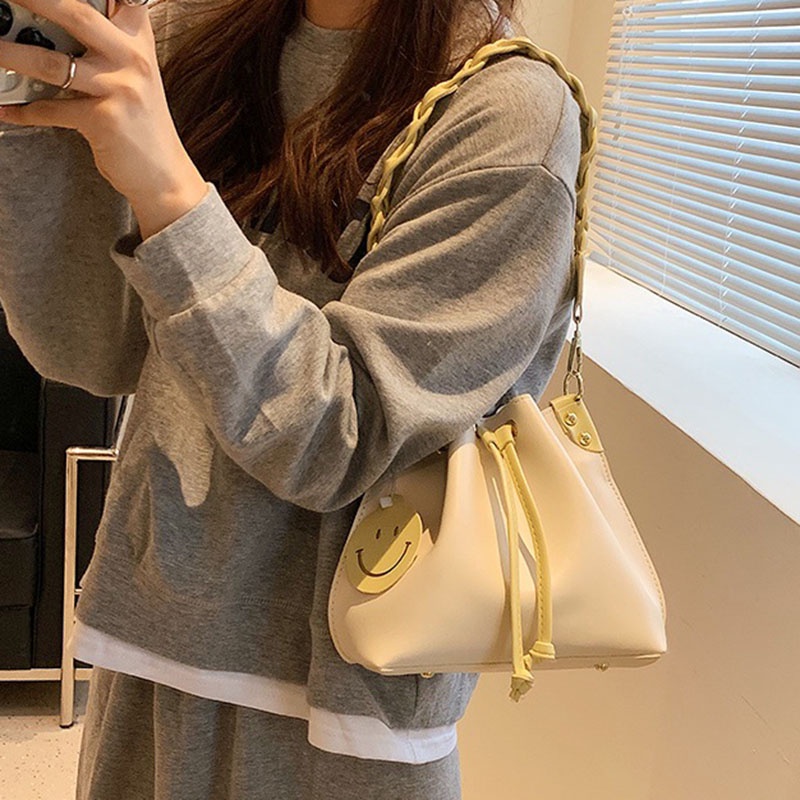 IELGY Túi Đeo Vai Màu Sắc Tương Phản Thời Trang Cho Nữ