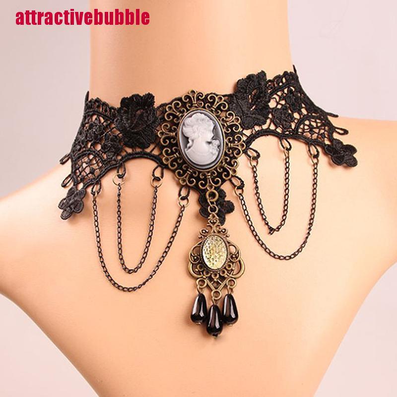 [abubbleVN]1pc Choker Necklace Gothic Jewelry Vintage Lace Necklace & Pendant Women