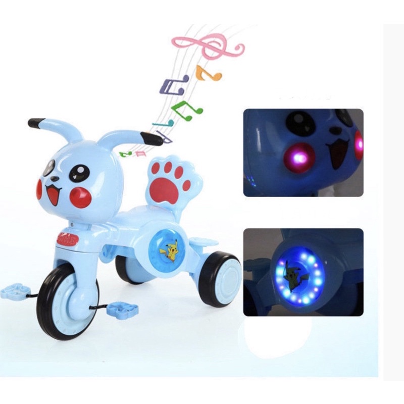 ( giá sỉ) Xe 3 bánh Pikachu mẫu mới cho bé Có nhạc có đèn nhé! hàng chất lượng cao cam kết ạ
