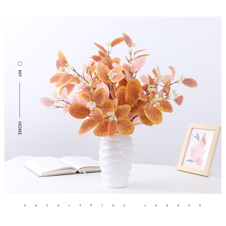 Hoa giả - Cành lá cắm điểm loại 1 dài 55cm decor trang trí nhà cửa quán cafe siêu đẹp