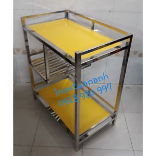 Kệ bếp gas inox, kệ để bếp ga đôi inox 4575