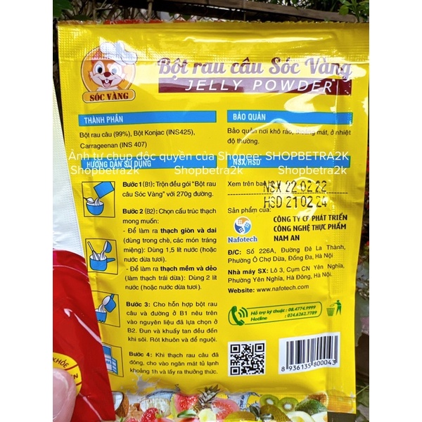 Bột làm thạch rau câu con cá dẻo Hiệp Long (gói 12gr)