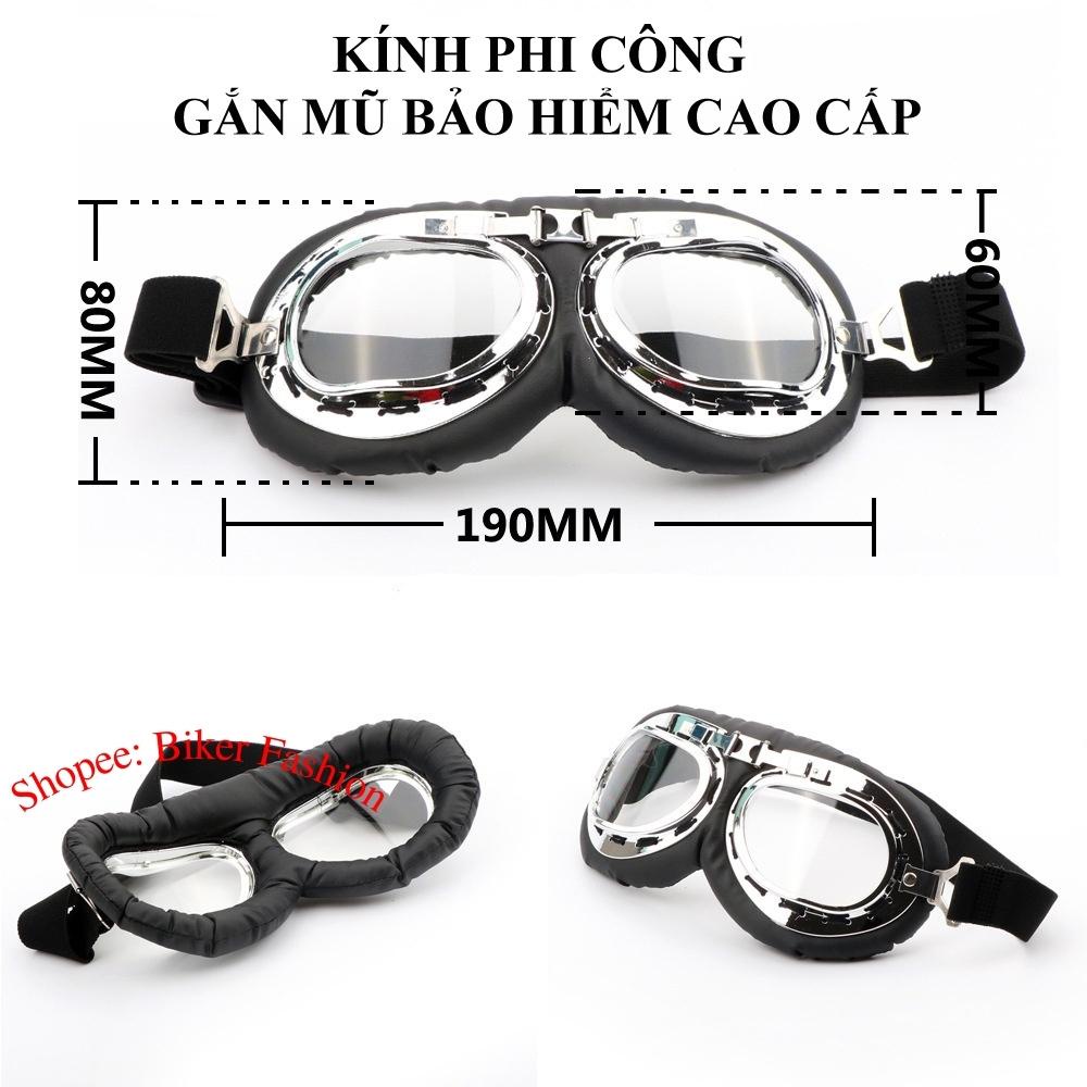 Kính Phi Công Cho Mũ 1/2 và 3/4 Hàng Cao Cấp, Đẹp Bền Chắc Chắn