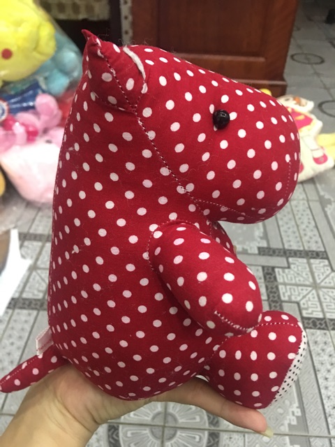 Gấu bông hà mã đỏ size 20cm