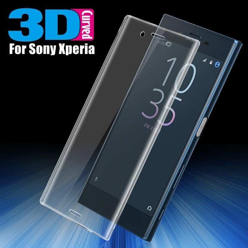 Kính Cường Lực Cong 3D, Dành Cho SONY Xperia XZ1 XZ Premium XA1 XA Plus XA2 Ultra XZS XZ2 Compact X Performance Miếng Dá