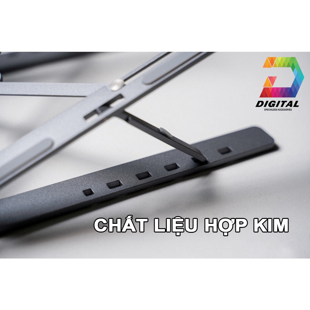 Giá Đỡ Tản Nhiệt Laptop, iPad Xếp Gọn Thông Minh Chất Liệu Hợp Kim Cao Cấp Chắc Chắn