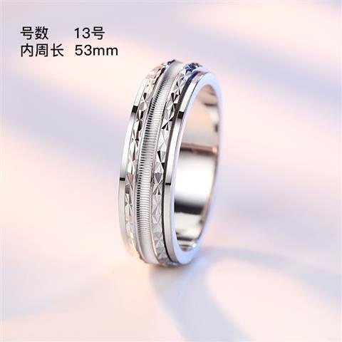 nhẫn xoay bạc 925 sterling nam thời thượng cá tính đơn giản quý phái ngón trỏ độc nhất hip hop nhảy đệ tử