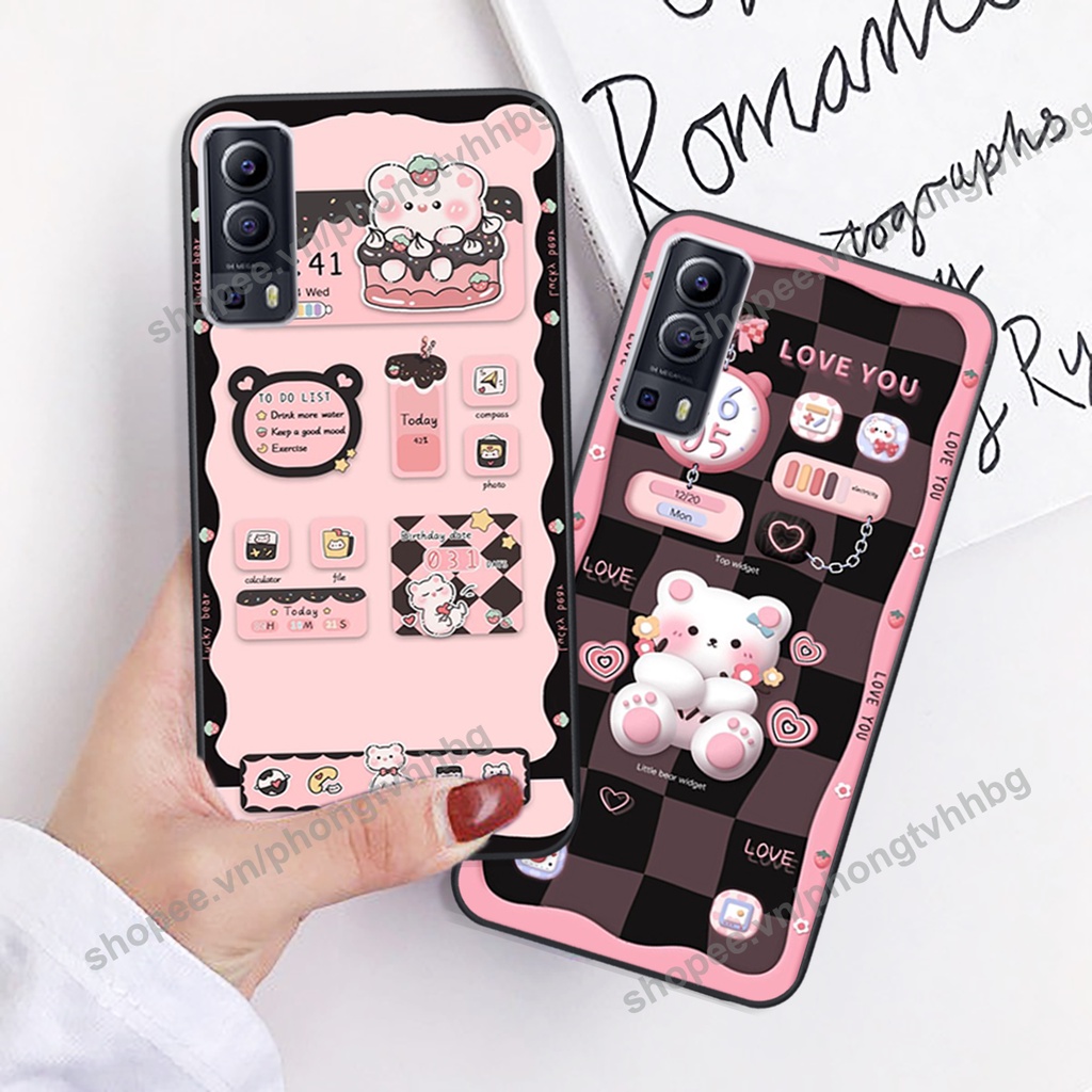 Ốp lưng Vivo Y72 - Vivo Y53S gấu,thỏ trắng , đồng hồ dễ thương cute cực đẹp