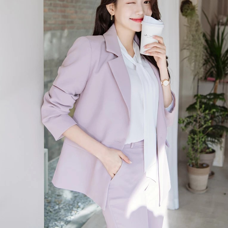 Áo kiểu nữ Hàn Quốc đẹp BL103 KRfashion cổ áo thắt nơ nữ tính thanh lịch