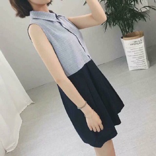 Váy phối áo sơ mi