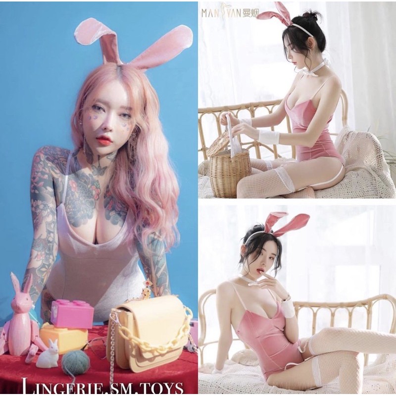 LL2251 Cosplay Chị Thỏ Ngọc + Kẹp Vớ Sexy | Bunny Set Bé Thỏ | BigBuy360 - bigbuy360.vn