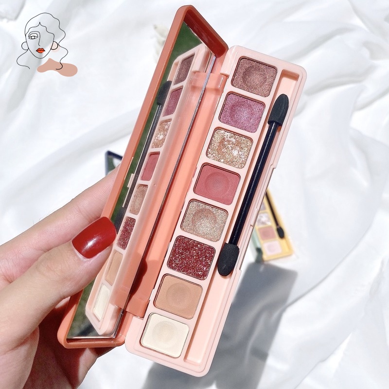 Bảng Phấn Mắt 8 Màu Sắc Tố Cao Màu Sắc Long Lanh Quyến Rũ