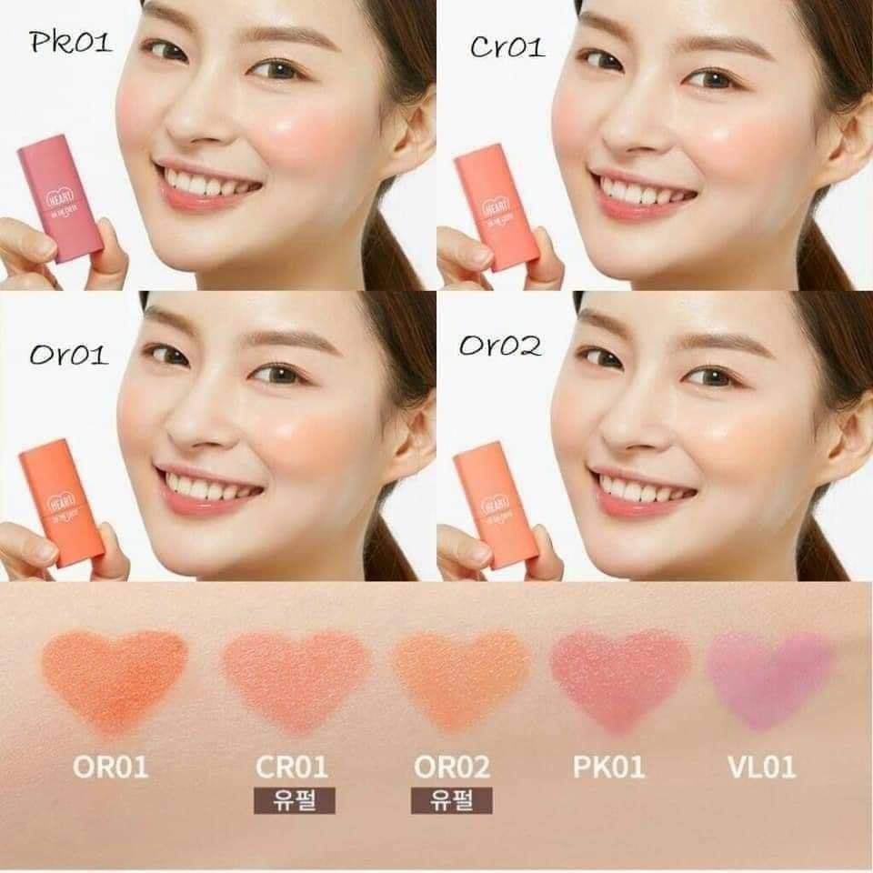 Phấn má hồng dạng thỏi A'pieu Heart On The Cheek | BigBuy360 - bigbuy360.vn