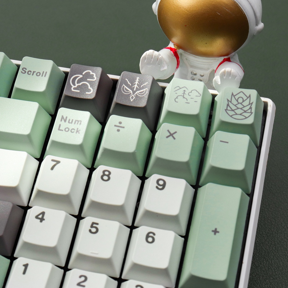 Keycap GMK November Fog 129 nút cấu hình cherry in nhiệt dành cho bàn phím cơ