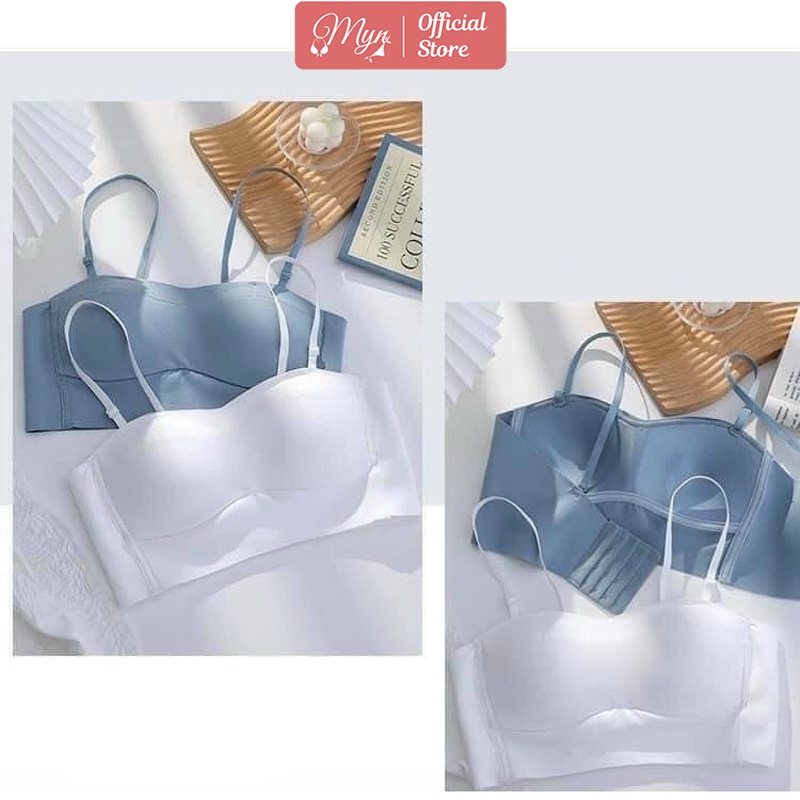 Áo lót nữ su lụa bản to định hình gọn dáng ngực, đệm mỏng 4 móc cài  A 2027 MYN_UNDERWEAR