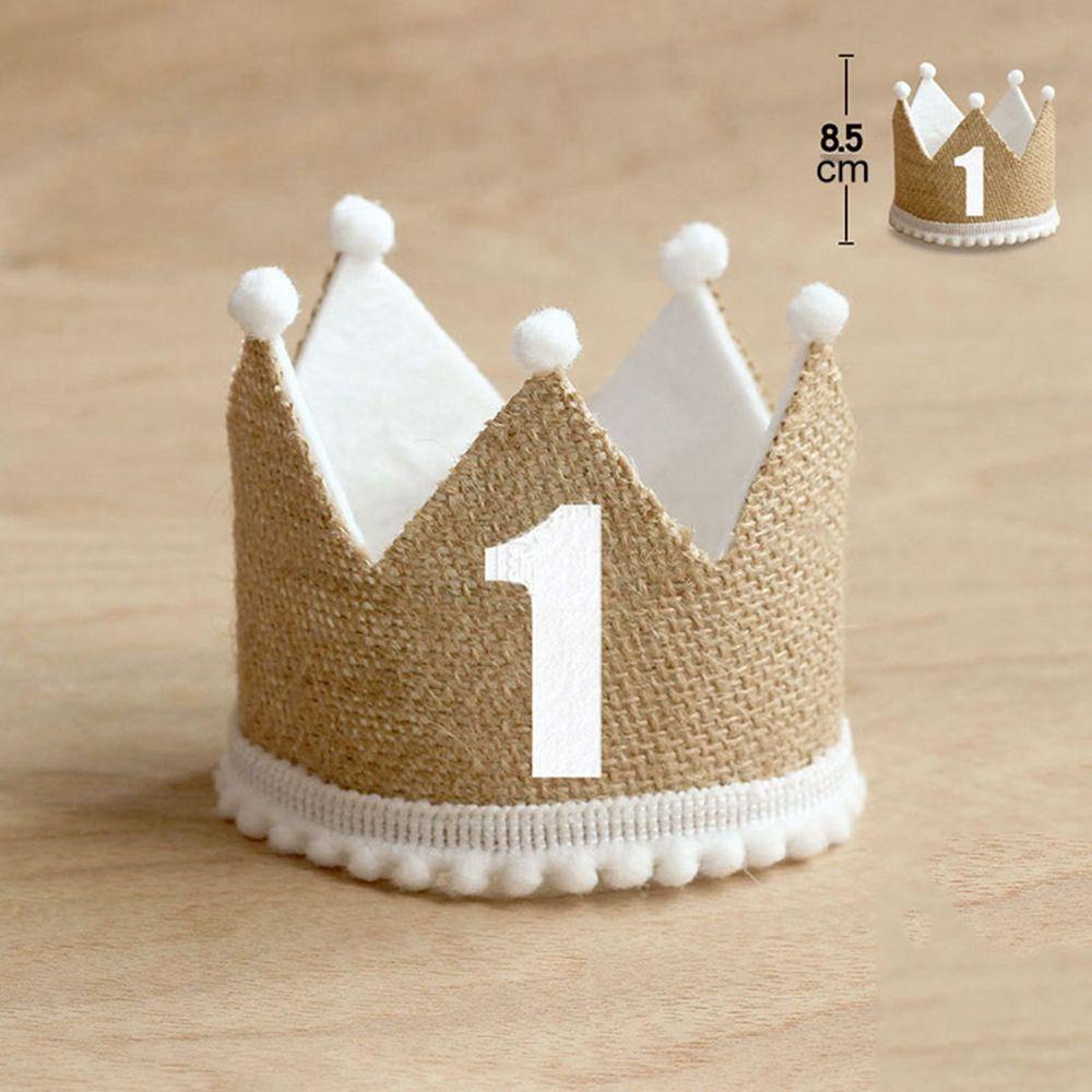 Mũ Đội Kỷ Niệm Kèm Dây Đeo Đàn Hồi Hình Vương Miện Dành Cho Trẻ Em 1-9 Tuổi
