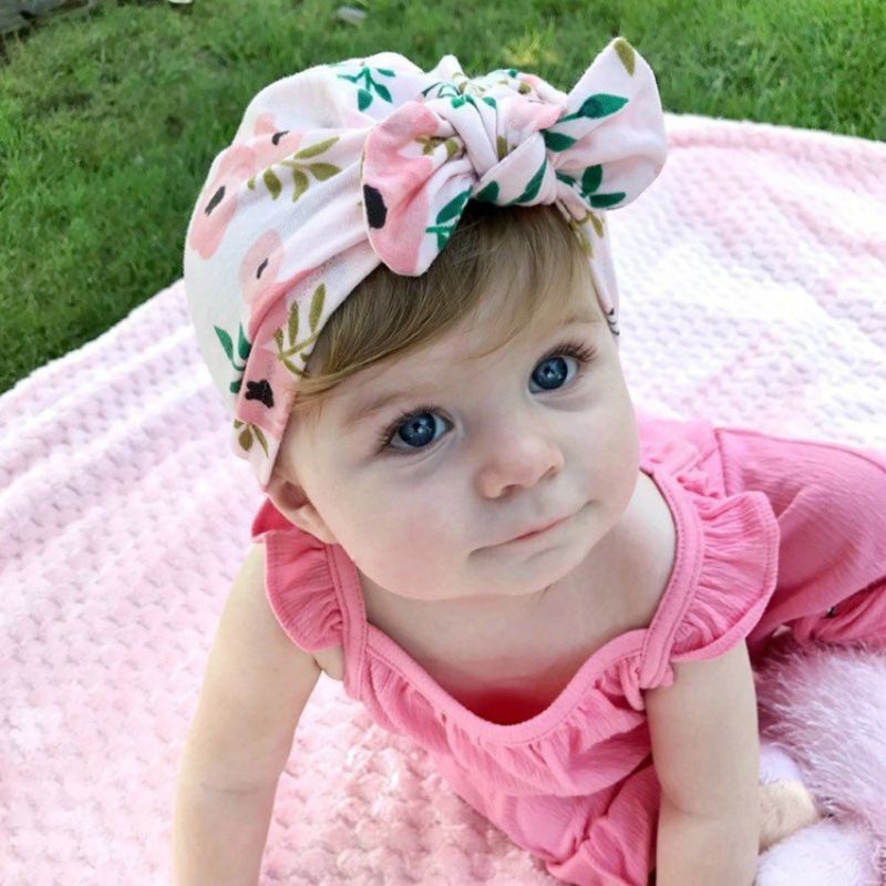 Mũ turban thắt nút mềm mại phong cách bohemian thời trang mùa hè dành cho bé gái