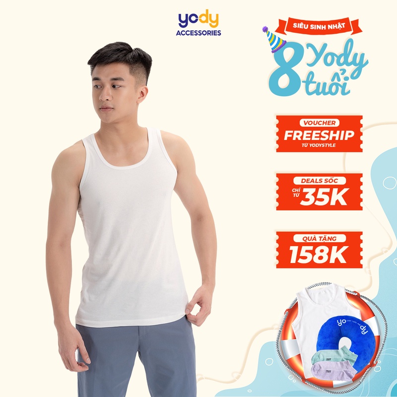 Áo Ba Lỗ YODY Vải Cotton Cao Cấp BLM3001