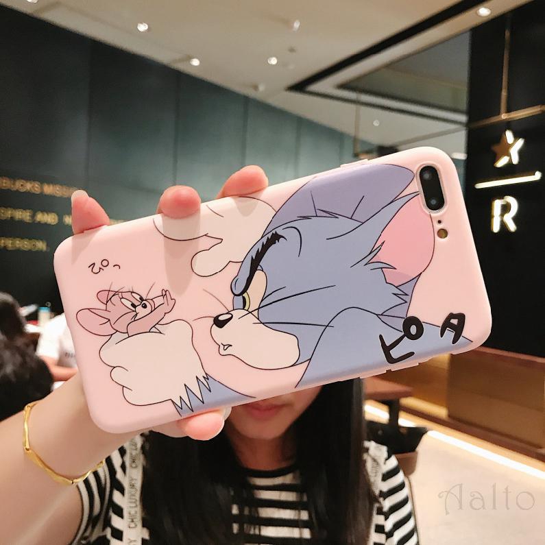 Ốp lưng hình mèo và chuột cho iPhoneXSMAX 6 7