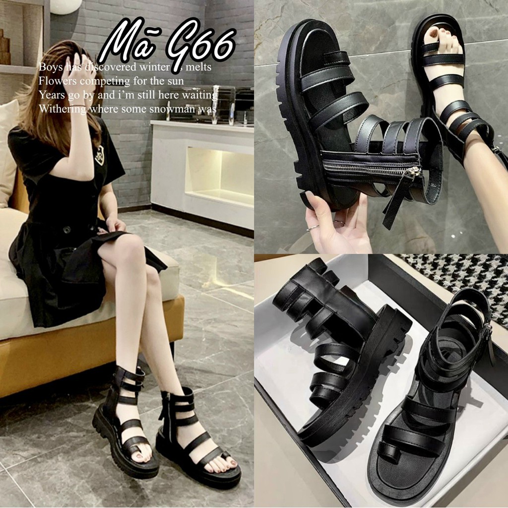 Sandal Chiến Binh 🛑SHOP YÊU THÍCH➕🛑 Quai Kéo Hông - Đế Đúc 5cm [QUẢNG CHÂU] G66