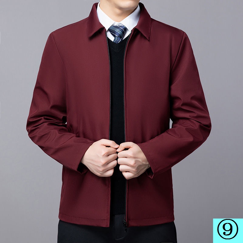 Áo Khoác Cổ Bẻ Thời Trang Công Sở Cho Nam Trung Niên