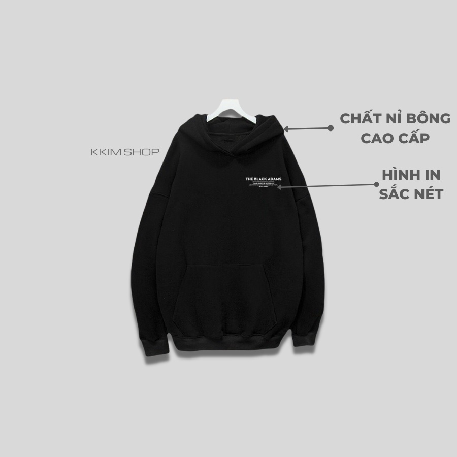 Áo Nỉ HOODIE The Black Adams XANH LÁ, Áo hoodie unisex nam nữ form rộng oversize chất liệu Nỉ bông cao cấp KKIM SHOP