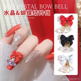 Hình Dán Móng Tay Đính Nơ Bướm Pha Lê Lấp Lánh