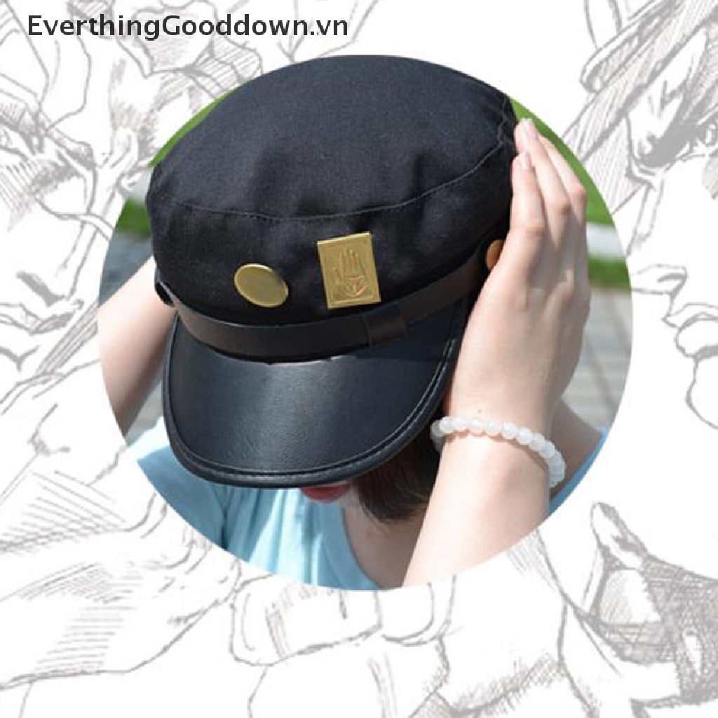 Everthinggooddown Mũ Lưỡi Trai Hóa Trang Hoạt Hình JOJO Quân Đội Kujo Jotaro Xung Quanh
